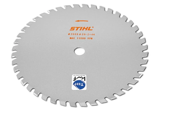 Tarcza tnąca 250-44 do kos Stihl FS 80-240 - Idealna do prac przy twardej i suchej trawie, twardych zaroślach, sitowiu.