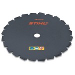 Tarcza tnąca do kos Stihl z zębami przecinakowymi, 225mm Do splątanych zarośli, wycinania cienkich pni drzew i karczowania.